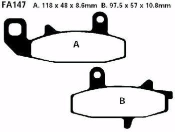 Bremsbelag - Satz Blackstuff (organisch) (EBC), FA147