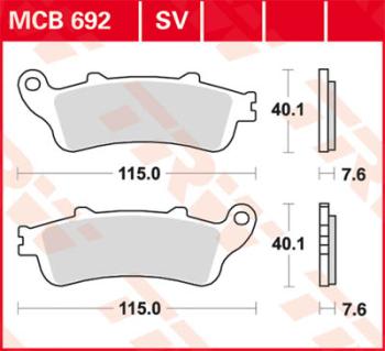 Disc brake pad MCB692