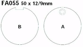 Bremsbelag - Satz Blackstuff (organisch) (EBC), FA055