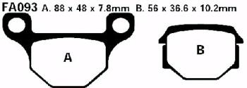 Bremsbelag - Satz Blackstuff (organisch) (EBC), FA093