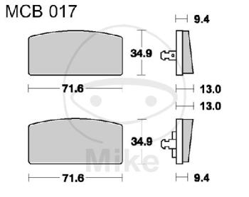 Bremsklötze, Standard, TRW, altern. 7326598