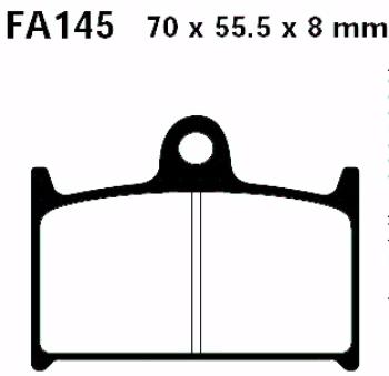 Bremsbelag - Satz Blackstuff (organisch) (EBC), FA145