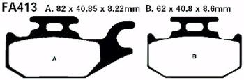 Bremsbelag - Satz Scooter (organisch) (EBC), SFA413