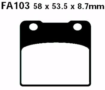 Bremsbelag - Satz Blackstuff (organisch) (EBC), FA103