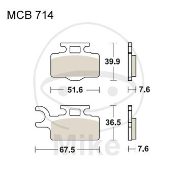 Bremsklötze, Standard, EC, TRW