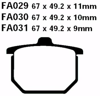 Bremsbelag - Satz Blackstuff (organisch) (EBC), FA030