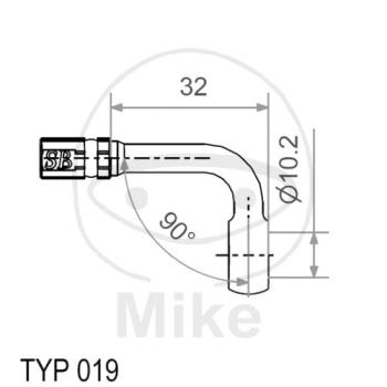 Ringfitting, Vario, TYP019, 10 mm, 90° gold