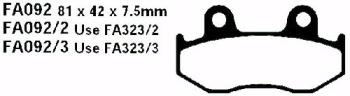 Bremsbelag - Satz Sintermetall Goldstuff (EBC), FA092R