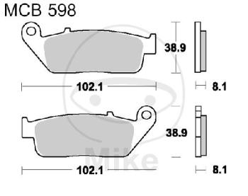 Bremsklötze, Standard, TRW, altern. 7372378