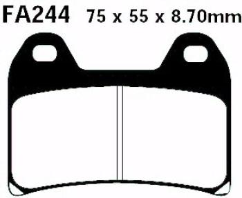 Bremsbelag - Satz Blackstuff (organisch) (EBC), FA244