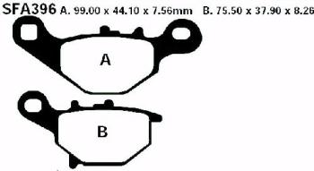 Bremsbelag - Satz Scooter (organisch) (EBC), SFA396