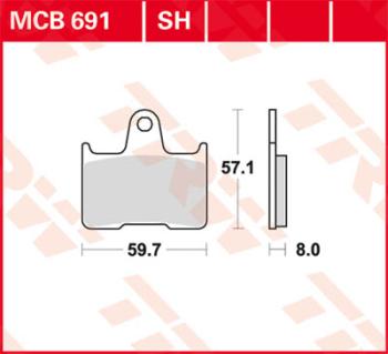 Disc brake pad MCB691