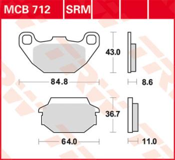 Bremsbelag MCB712