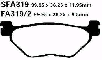 Bremsbelag - Satz Scooter (organisch) (EBC), SFA319