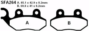 Bremsbelag - Satz Scooter (organisch) (EBC), SFA264