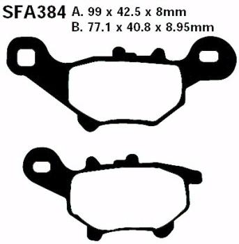 Bremsbelag - Satz Scooter (organisch) (EBC), SFA384