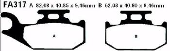 Bremsbelag - Satz Sintermetall Goldstuff (EBC), FA317R