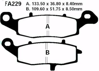 Bremsbelag - Satz (Sintermetall) Goldstuff (EBC), FA229HH