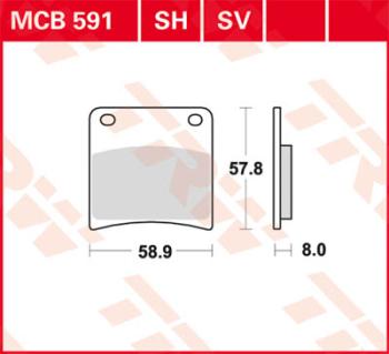 Sinter disc brake pad MCB591SV