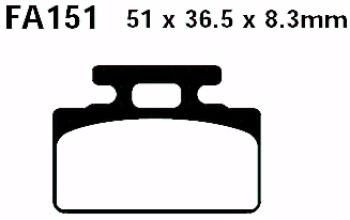 Bremsbelag - Satz Scooter (organisch) (EBC), SFA151