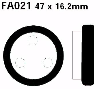 Bremsbelag - Satz Blackstuff (organisch) (EBC), FA021