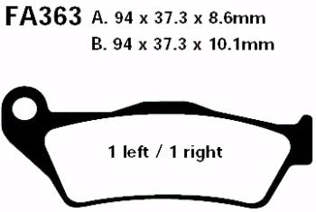 Bremsbelag - Satz Blackstuff (organisch) (EBC), FA363