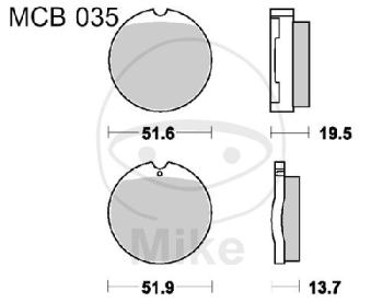 Bremsklötze, Standard, TRW, altern. 7326093