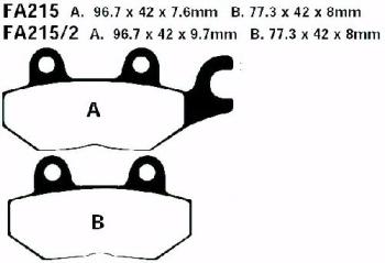 Bremsbelag - Satz (Sintermetall) Goldstuff (EBC), FA215HH