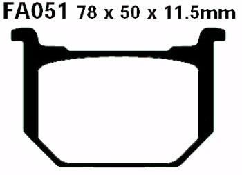 Bremsbelag - Satz Blackstuff (organisch) (EBC), FA051