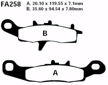 Bremsbelag - Satz (Sintermetall) Goldstuff (EBC), FA258R