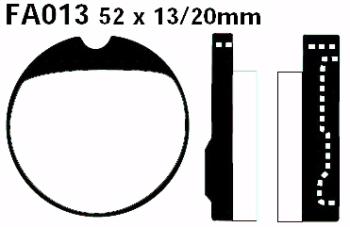 Bremsbelag - Satz Blackstuff (organisch) (EBC), FA013