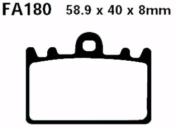 Bremsbelag - Satz Blackstuff (organisch) (EBC), FA180