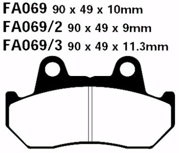 Bremsbelag - Satz Blackstuff (organisch) (EBC), FA069