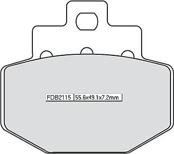 Disc brake pad FDB 2115 EF