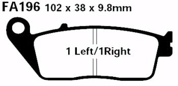 Bremsbelag - Satz Scooter (organisch) (EBC), SFA196