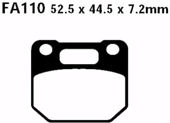 Bremsbelag - Satz Blackstuff (organisch) (EBC), FA110