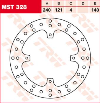 Bremsscheibe MST328, starr