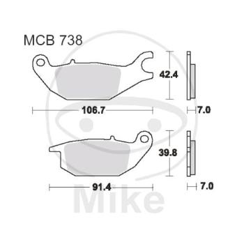 Bremsklötze, Standard, TRW, altern. 7324288