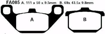 Bremsbelag - Satz (Sintermetall) Goldstuff (EBC), FA085HH