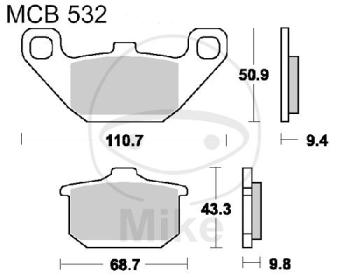 Bremsklötze, Standard, TRW, altern. 7326952