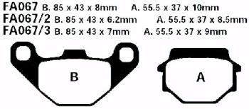 Bremsbelag - Satz Sintermetall Goldstuff (EBC), FA067R