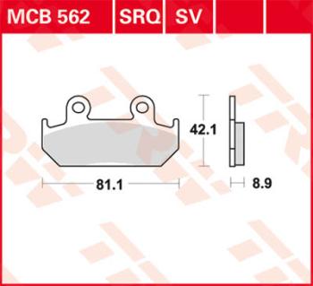 Sinter disc brake pad MCB562SV