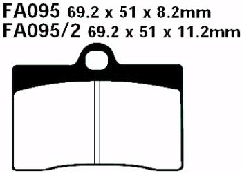 Bremsbelag - Satz Blackstuff (organisch) (EBC), FA095