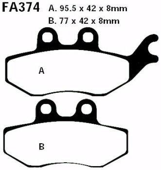 Bremsbelag - Satz Scooter (organisch) (EBC), SFA374