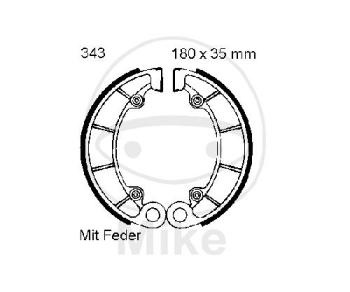 Bremsbacken, mit Feder, EBC