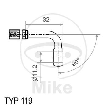 Ringfitting, Vario HD, TYP119, 11,2 mm, 90° silber