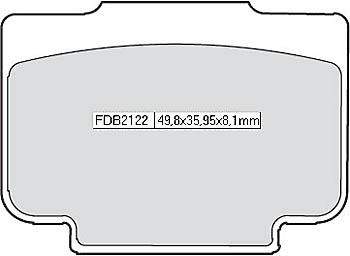 Disc brake pad FDB 2122 P