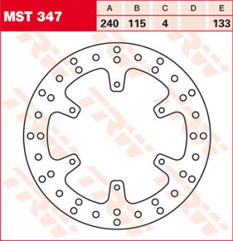 Bremsscheibe MST347, starr