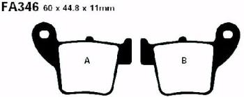 Bremsbelag - Satz Redstuff TT Carbon/Grafit (organisch) (EBC), FA346TT