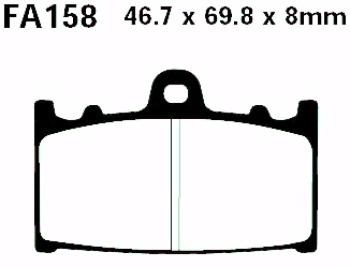 Bremsbelag - Satz Blackstuff (organisch) (EBC), FA158